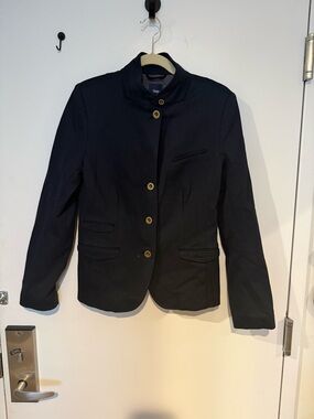 GAP Women's Navy Stand-Collar Blazer with Brass Buttons